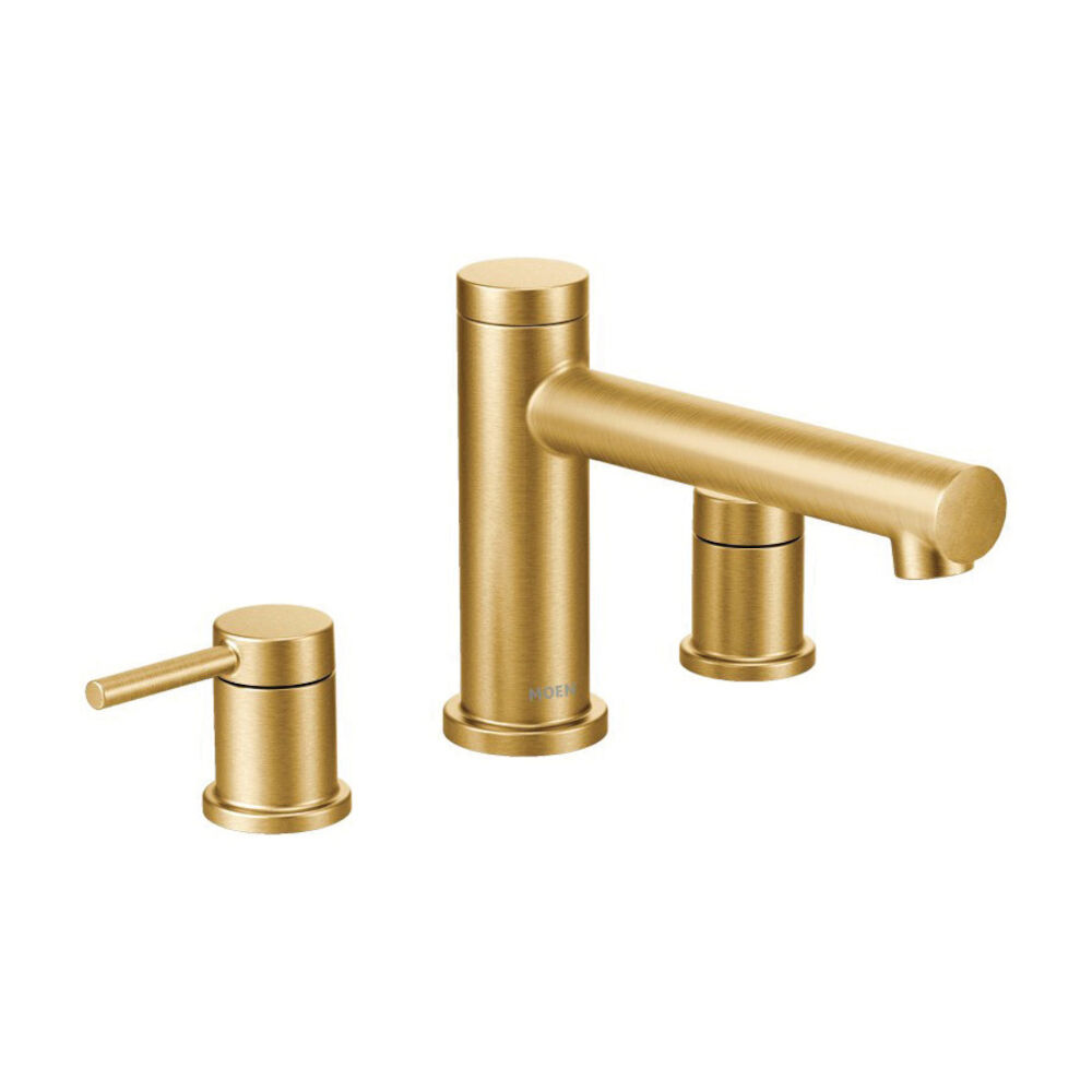 Moen® T393BG Align™ Roman Tub Faucet, 10" Center, Brushed Gold, 2 Handles, Function: Traditional, Domestic