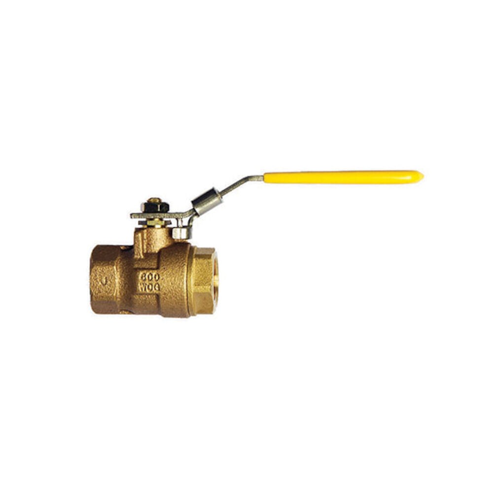 BA100 LDA 112 BA-100 2-Piece Ball Valve With Lock Handle, 1-1/2 in, Cast Bronze Body
