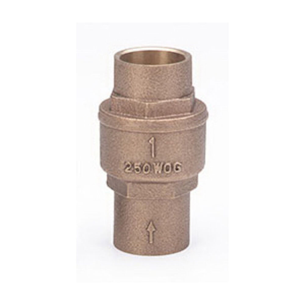 Milwaukee Valve 1548T-114 Spring Loaded Lift Check Valve, 1-1/4 in, Solder, Bronze Body