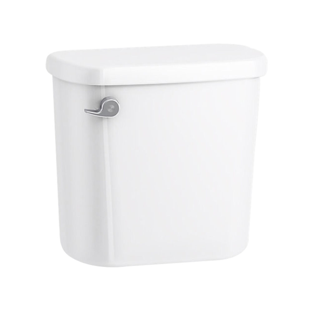 Sterling® 402362-RA-0 Windham™ 2-Piece Toilet Tank With Right Hand Tip Lever, 1.28 gpf, Trip Lever Flush, 3-Bolt Quick Connection, White