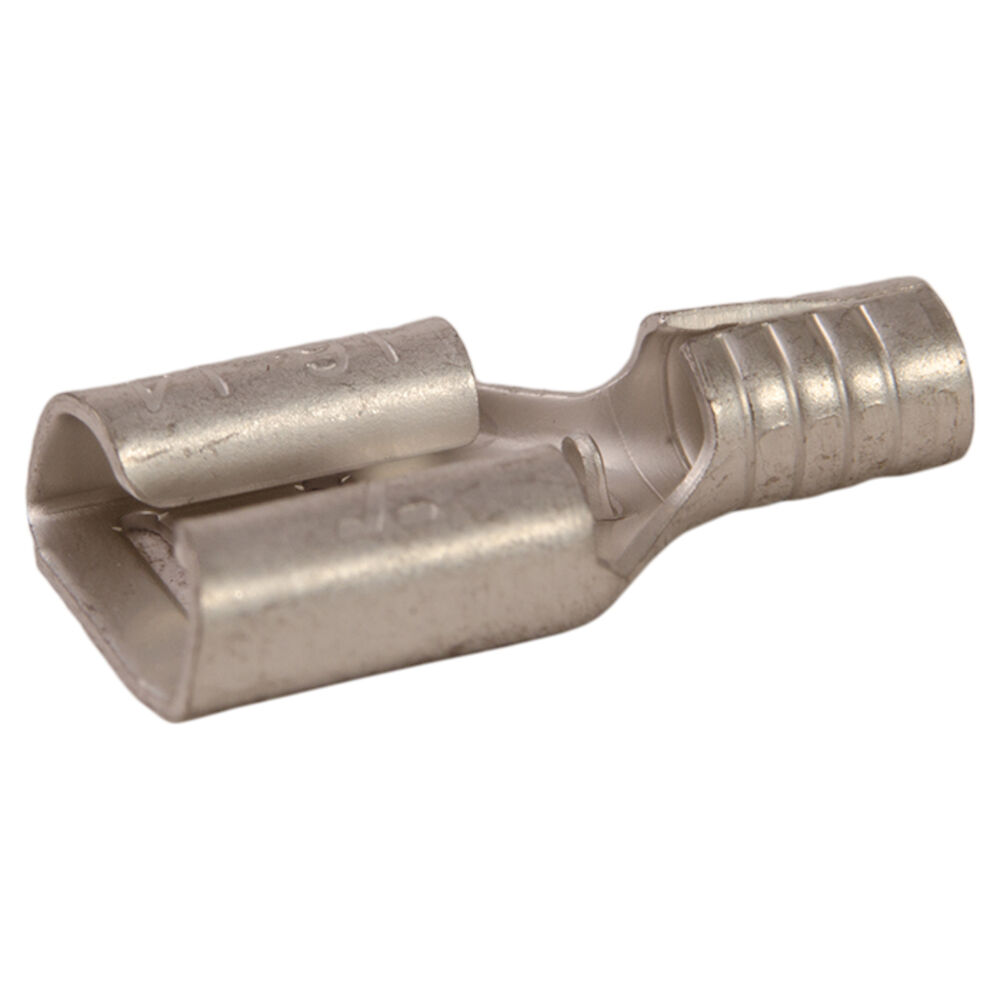 Diversitech Devco® 6214CX Slip-On Terminal, 16 to 14 AWG Conductor, 1/4" Tab, Brass, Non-Insulated, Pack of 100