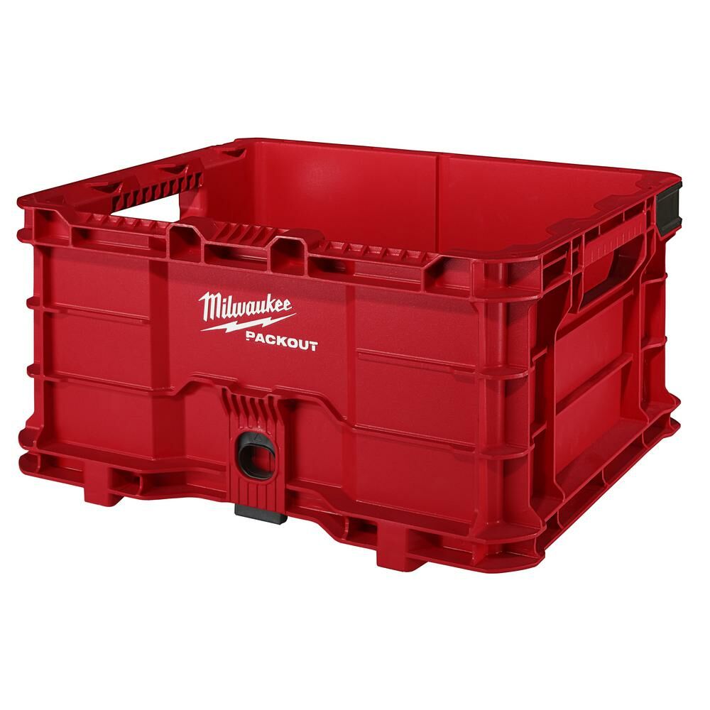 Milwaukee® Tool PACKOUT™ 48-22-8440 Hang/Stack Crate, 9.9" H x 18.6" W x 15.4" D, Plastic, Red
