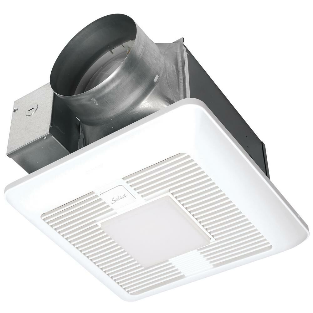 FV-1115VKL2 WhisperGreen® Select™ Speed Selector Ventilation Fan With Light, 110/130/150 cfm, 6" Duct, (1) Dimmable LED Lamp, 14.9 W Fixture, 120 V, Zinc Aluminum Magnesium Housing