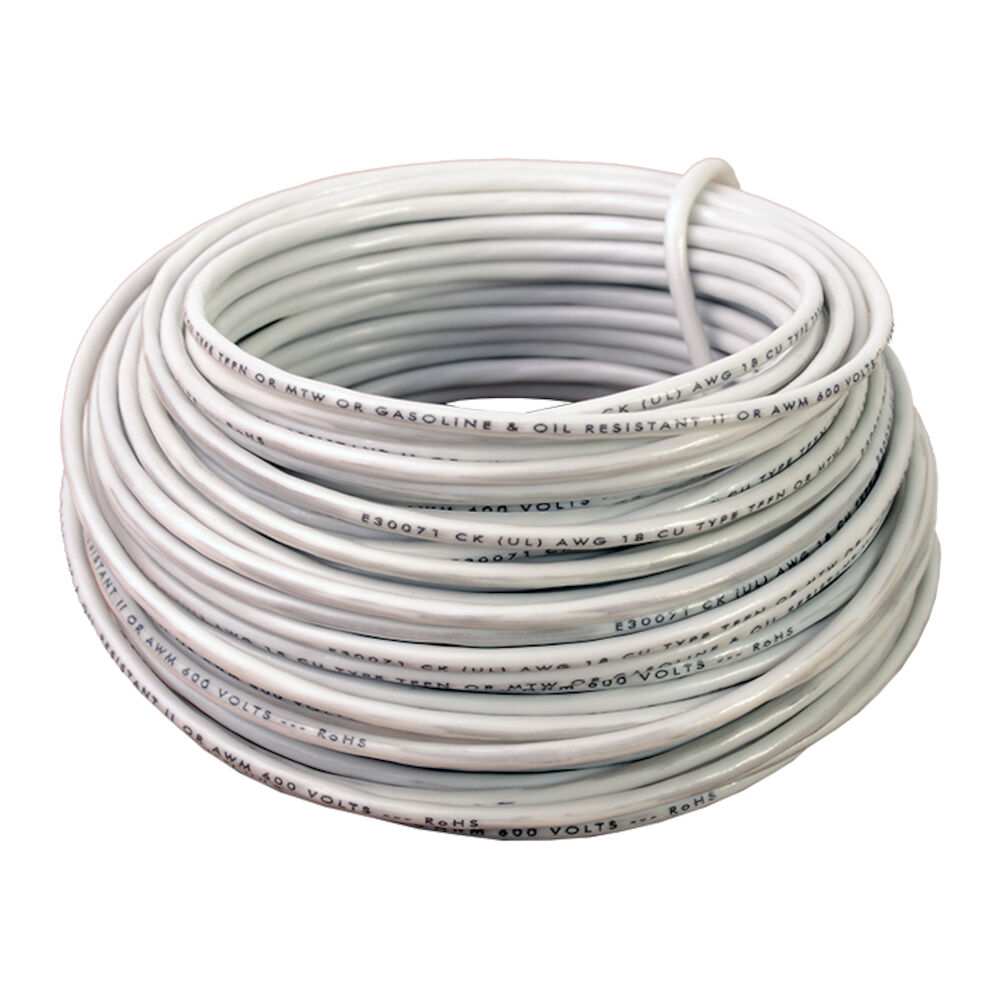 Diversitech Devco® 6333W White THHN Stranded Hook-Up Wire, 600 V, 14 AWG, 48 ft L
