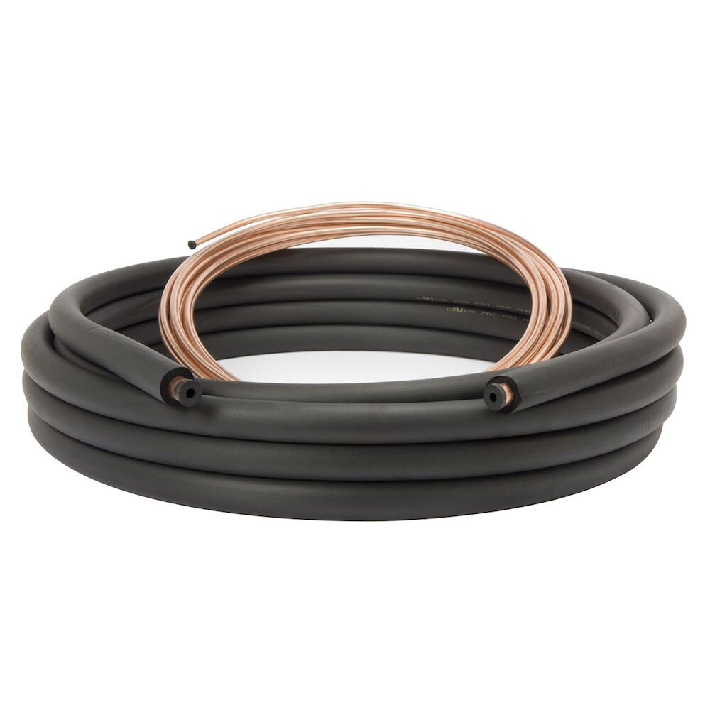 Mueller Streamline® 216642 90 deg Bend Standard Line Set, 3/8" LL x 5/8" SL, 25' L, 1/2" Insulation Thickness, Black