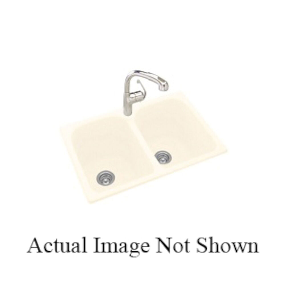KS02233LB.059 22 x 33 Swanstone® Dual Mount Double Bowl Kitchen Sink, Matte Tahiti Ivory