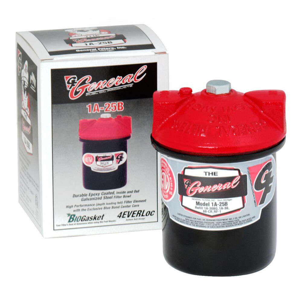 GeneralAire® BioGasket® 1300 1A-25B Fuel Oil Filter, Steel