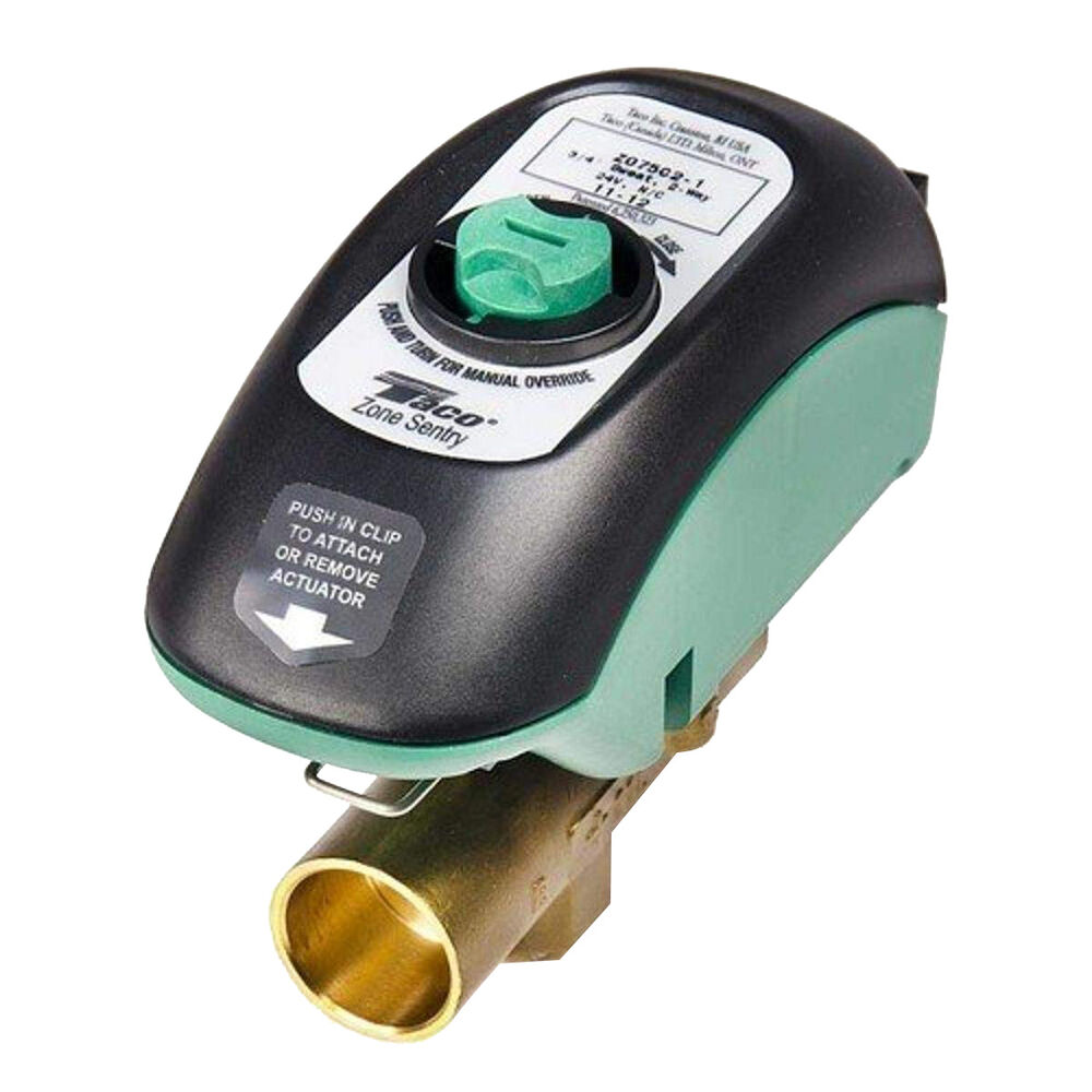 Taco® Z075C2-1 Zone Sentry® 2-Way Hydronic Zone Valve, 3/4 in, Sweat Fitting