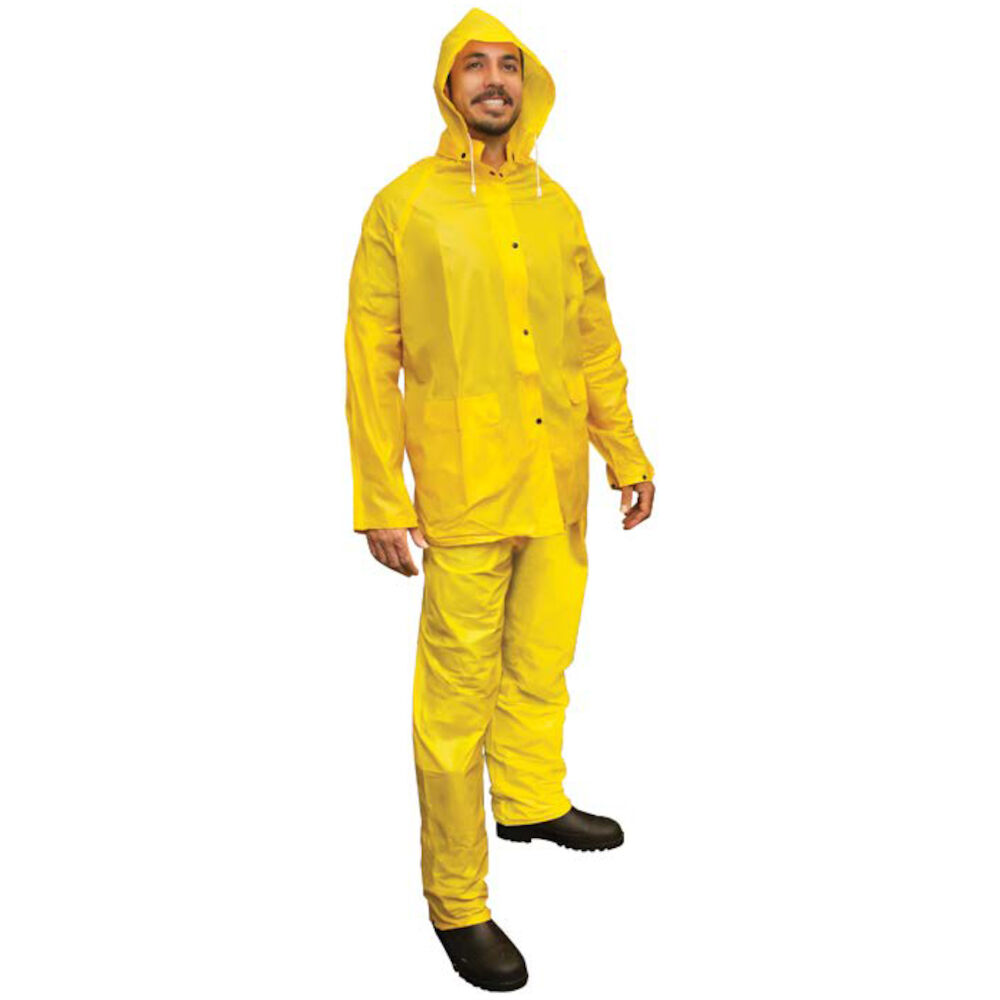 6814-01 Heavy-Duty 3-Piece PVC Rain Suit, XL