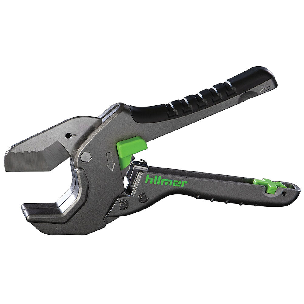 Hilmor® 1885393 Ratcheting Plastic Tubing Cutter, 1-5/8 in, Comfort Grip Handle