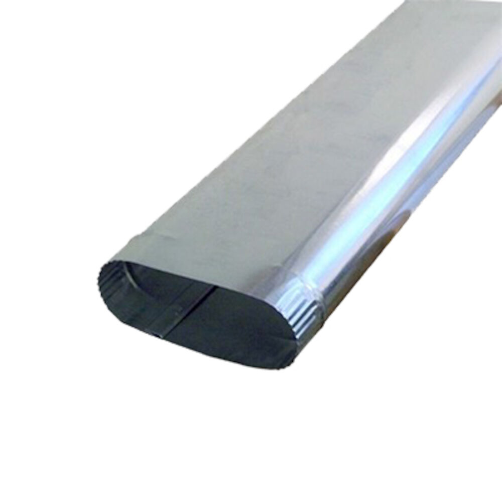 Snappy™ OP100-4 Oval Pipe Duct, 4x100, Steel, Galvanized