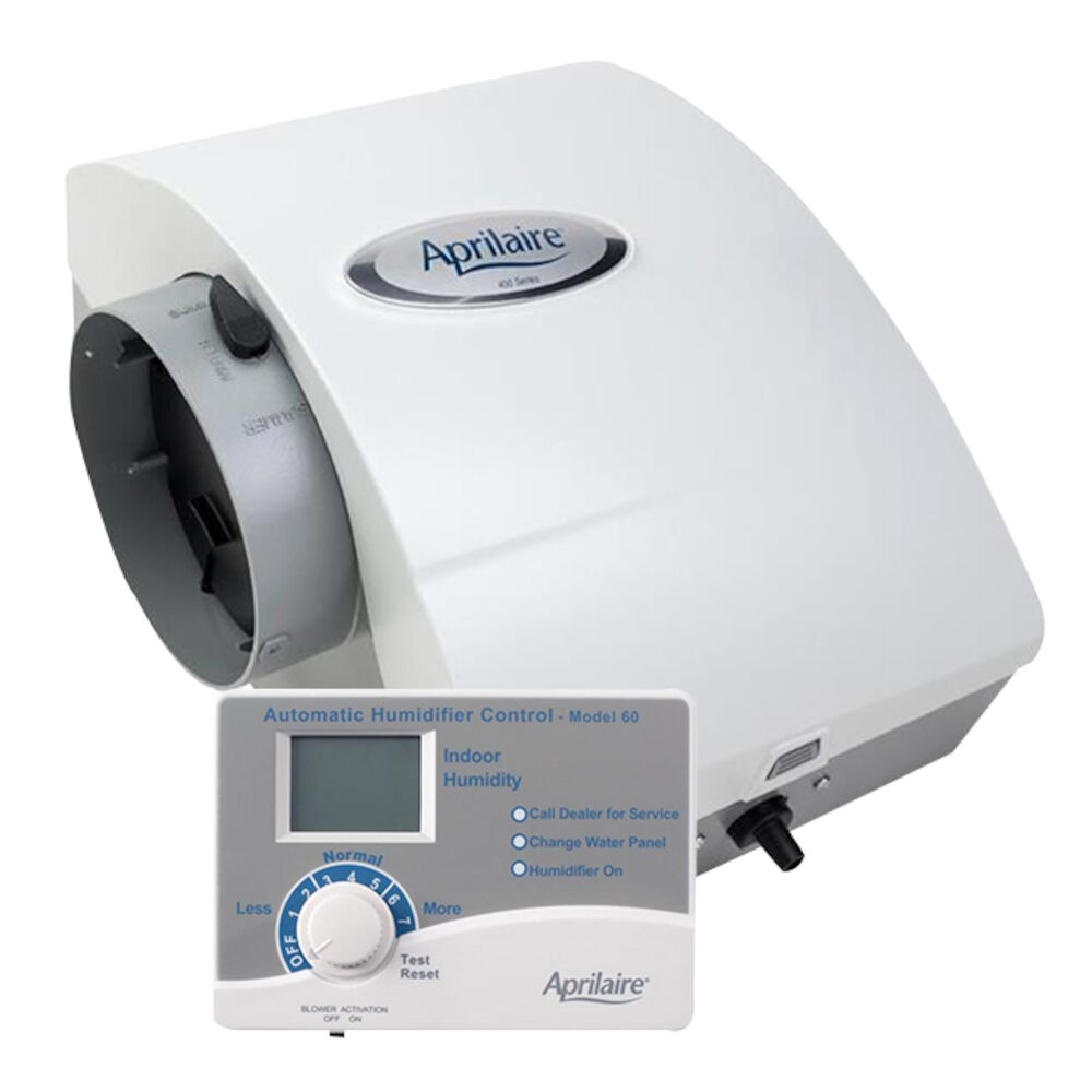Aprilaire® 400 Bypass Humidifier With Automatic Control, 0.5 A, 24 V, 60 Hz, 17 GPD Evaporative