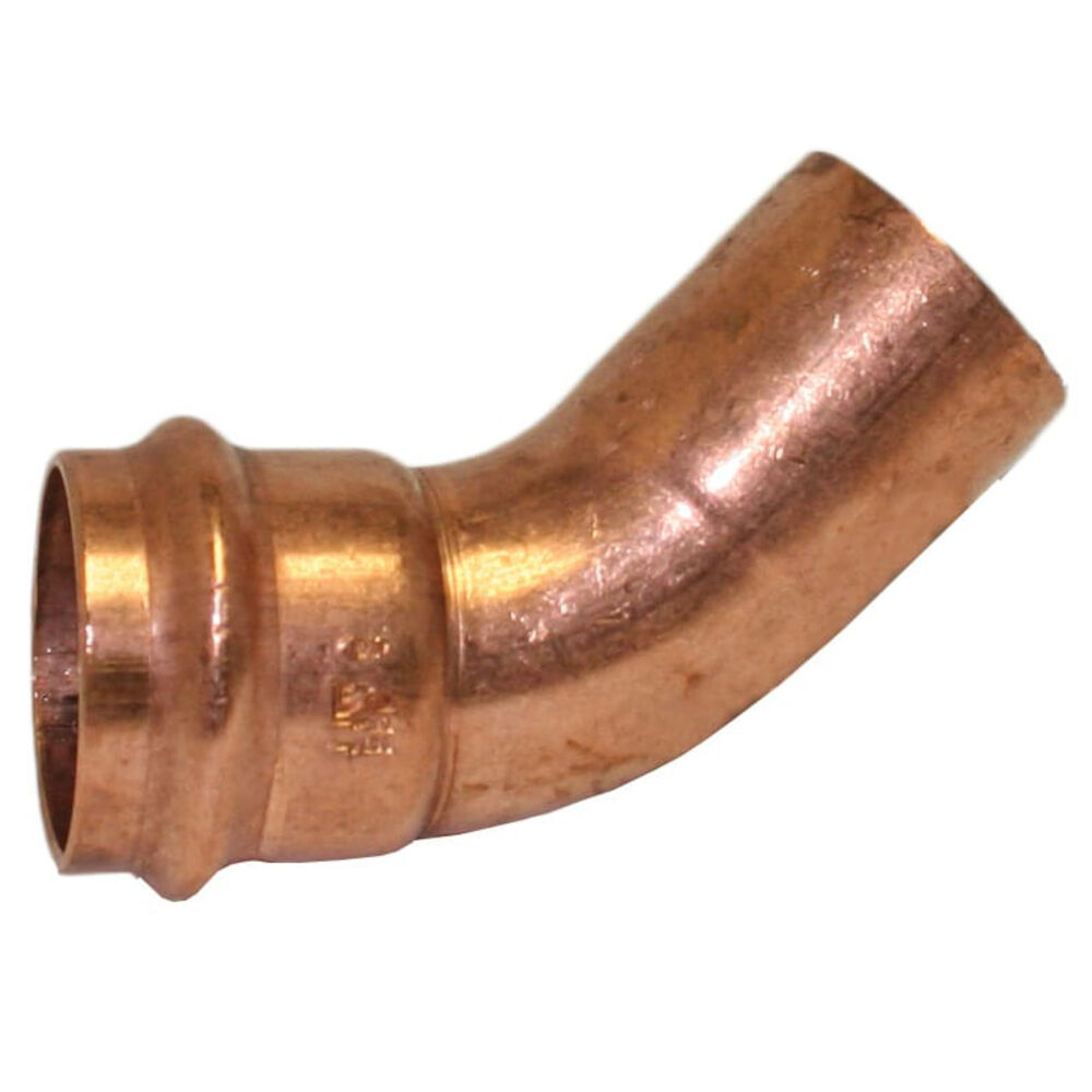 10015056 3/4x3/4" 45 deg Street Elbow, Copper, Small Diameter, FTGxP