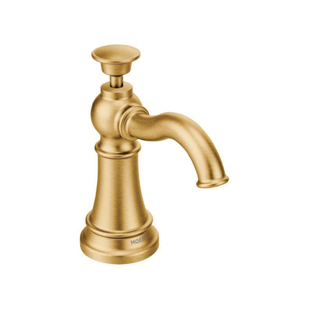 Moen® S3945BG Traditional Soap Dispenser, 18 oz Capacity, Deck Mount, Domestic