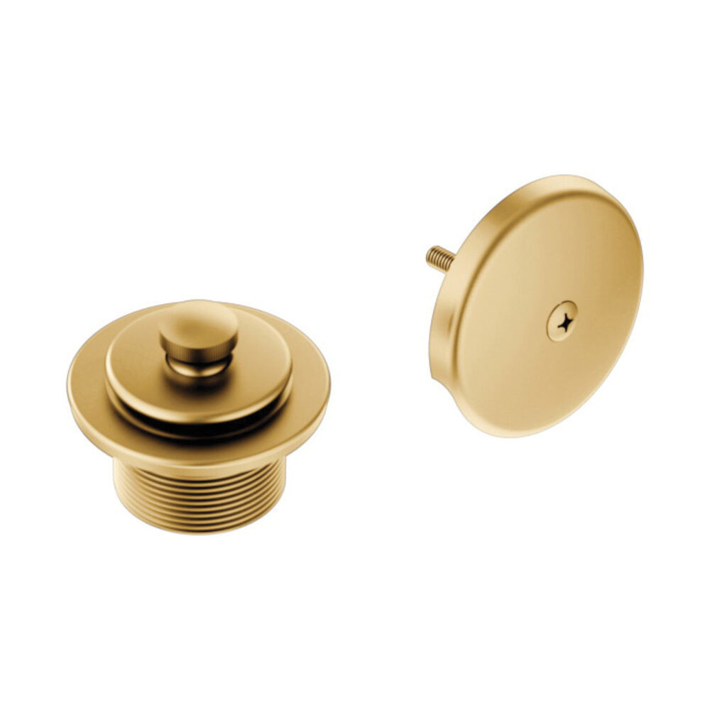 Moen® T90331BG Drain Cover With Push-N-Lock Trim Kit, 1-3/4" W, Metal, Brushed Gold, Domestic