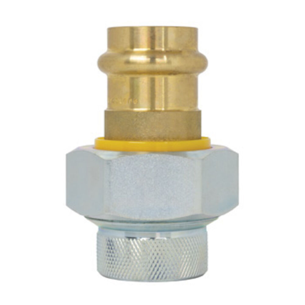 Webstone H-81102W Dielectric Union With Nylon Insulator Ring, 1/2" Press x FIP LF, Brass/Galvanized Steel
