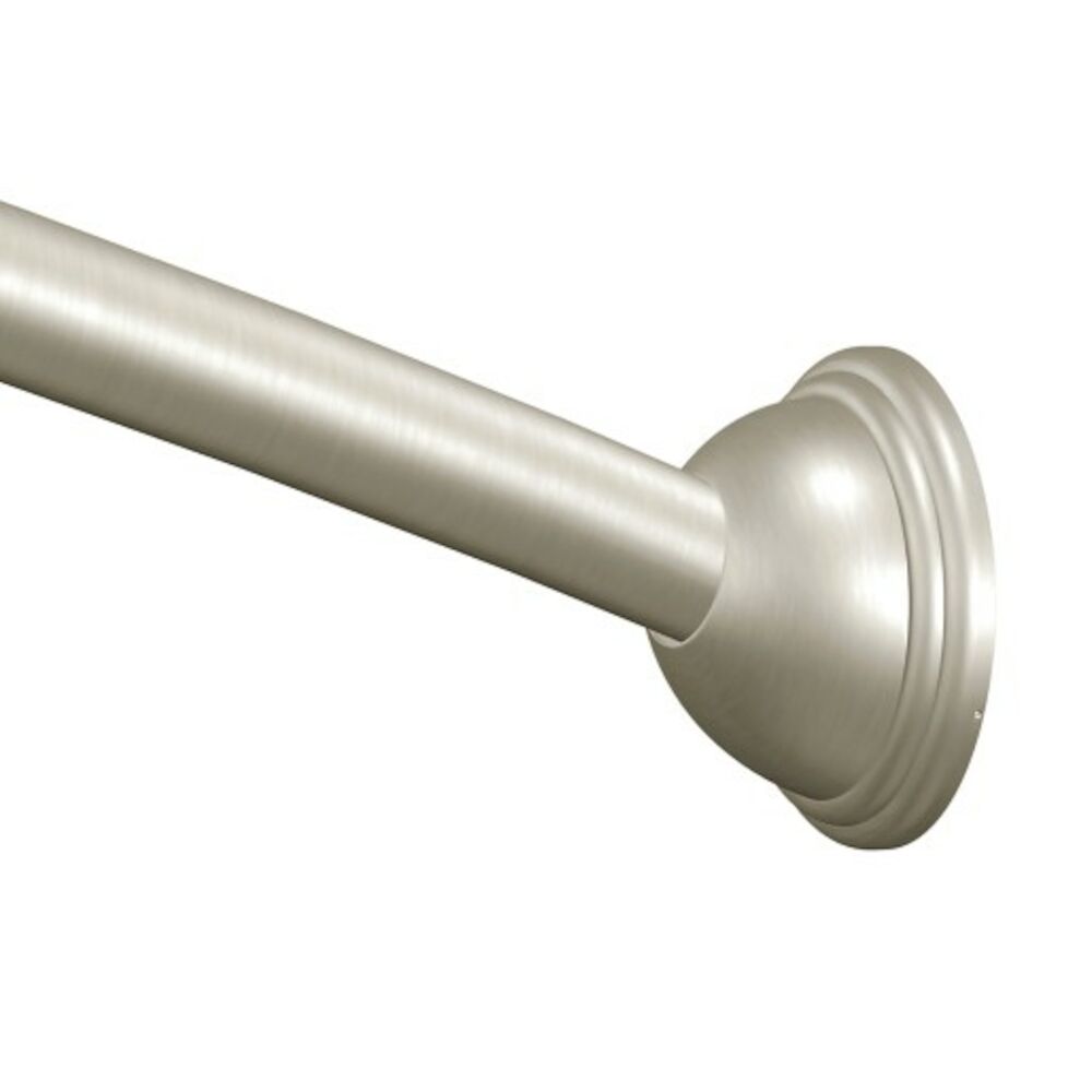 DN2160BN Adjustable Curved Shower Rod, 54 to 72" L Rod, Brushed Nickel