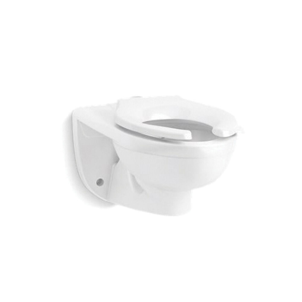 Kohler® 84325-SSL-0 Kingston™ Ultra Top Spud Antimicrobial Flushometer Bowl With Bedpan Lug, White