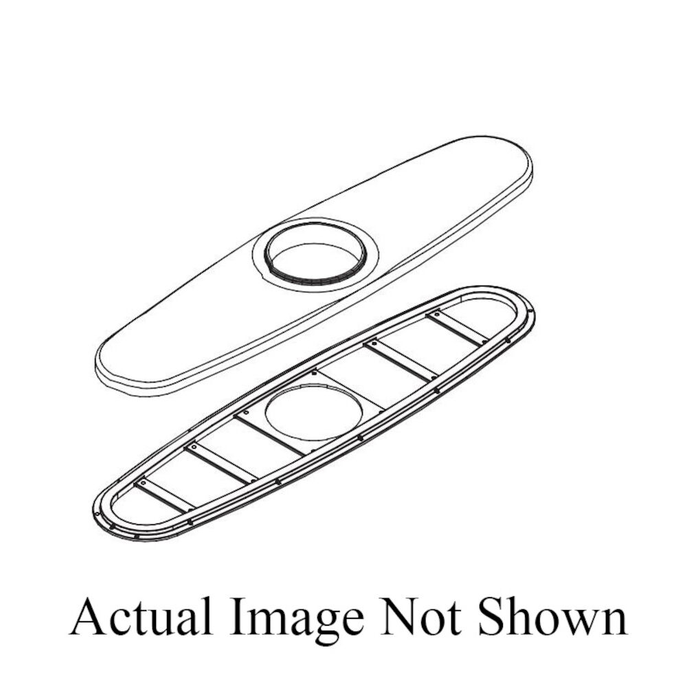 141002BG 3-Hole Replacement Escutcheon, Brushed Gold, Domestic