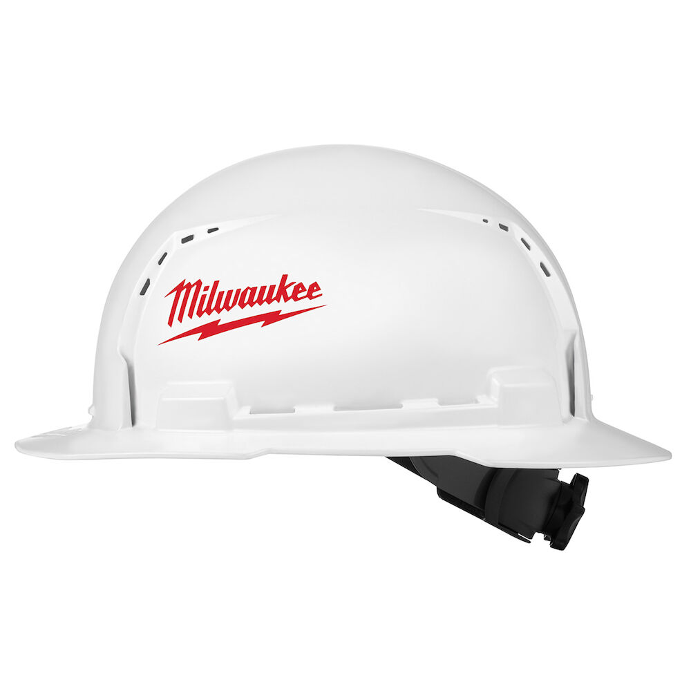 Milwaukee® Tool 48-73-1010 Full Brim Vented Hard Hat With BOLT™ Accessories, Large Logo Graphics, Quick Adjustment