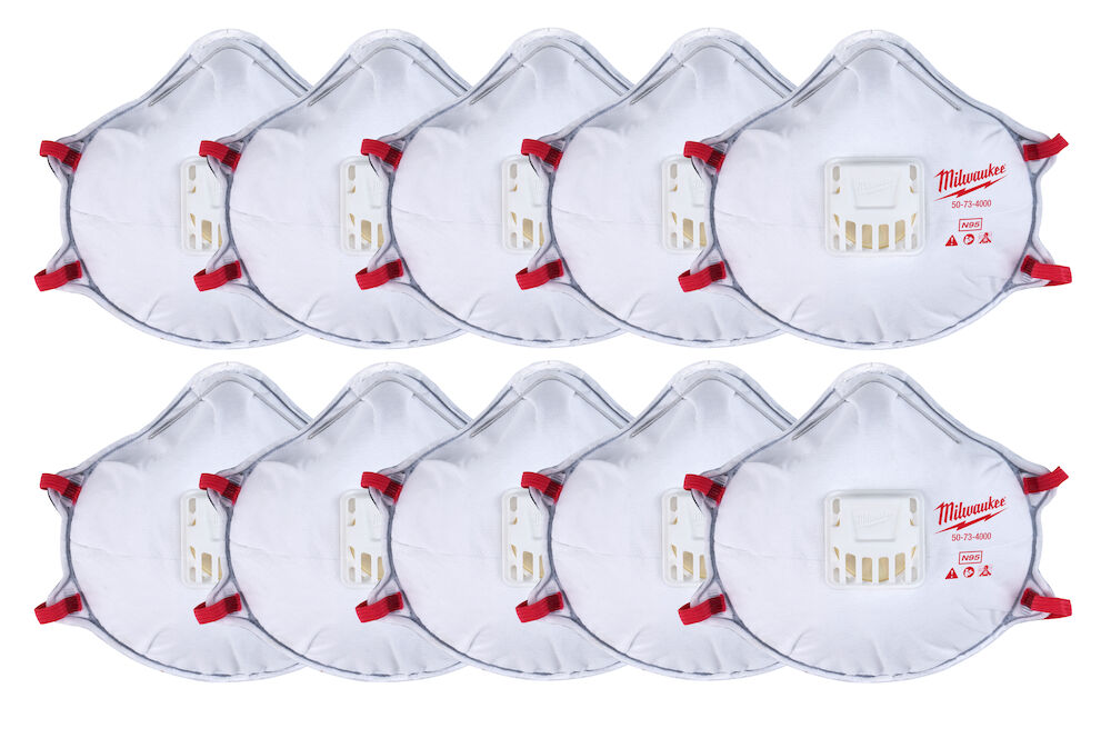 Milwaukee® Tool 48-73-4011 Disposable Molded Valved Respirator, Universal
