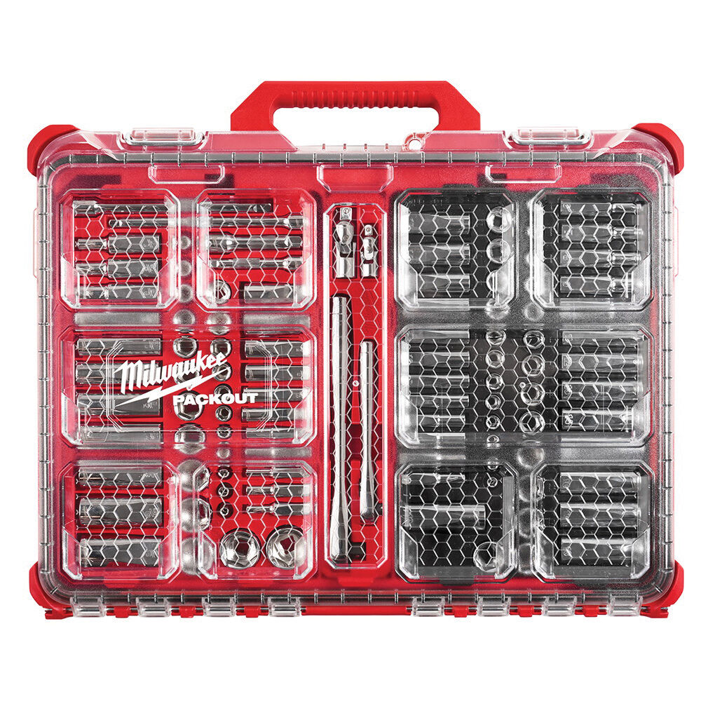 Milwaukee® Tool 48-22-9486 Standard Combo Kit, 1/4 in, 3/8" Drive, 106 Pieces, Included Socket Size: Yes