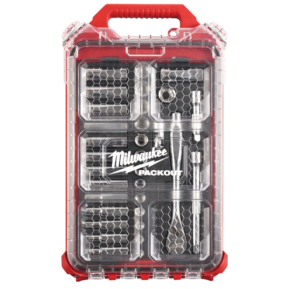 Milwaukee® Tool 48-22-9482 Standard Combo Kit, 3/8" Drive, 32 Pieces, Included Socket Size: Yes