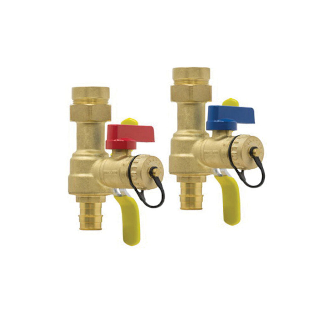 H-34063W 3406W hot/Cold Full Port Tankless Water Heater Service Valve Kit With High-Flow hose Drain and Adjustable Packing Gland