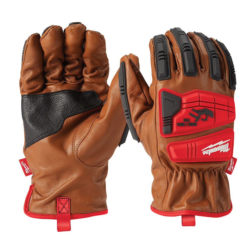 Milwaukee® Tool 48-22-8770 Hi-Viz Insulated Anti-Slip Unisex Work Gloves, S, PVC/Top Grain Goatskin Leather, Elastic Knit Cuff