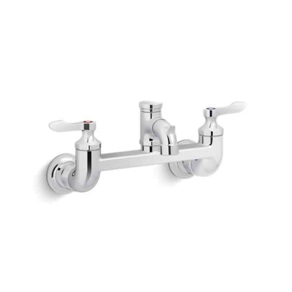 Kohler® 830T10-4A-CP Triton® Bowe® Service Sink Faucet, Commercial, 13.5 gpm Flow Rate, 8" Center, Polished Chrome