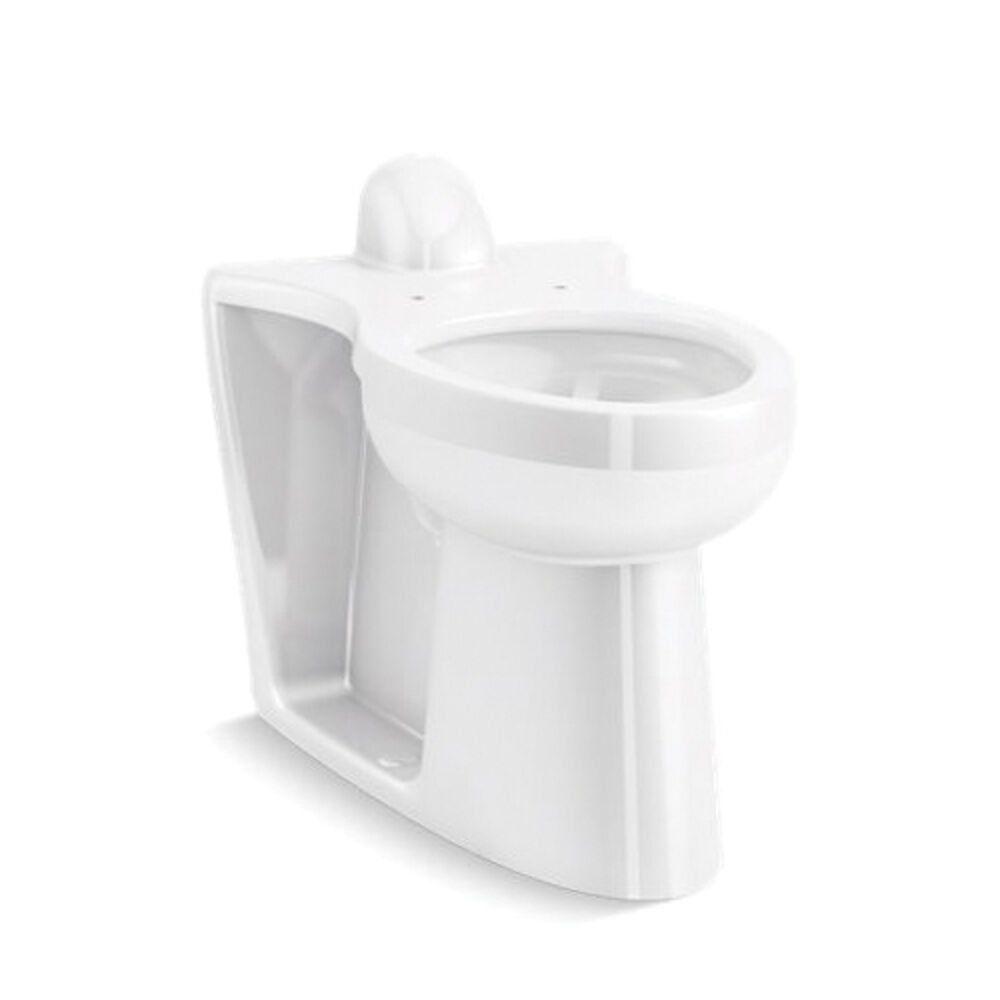 Kohler® 25044-SS-0 Modflex™ Adjust-a-Bowl™ Rear Spud Flushometer Bowl, White, Elongated Shape