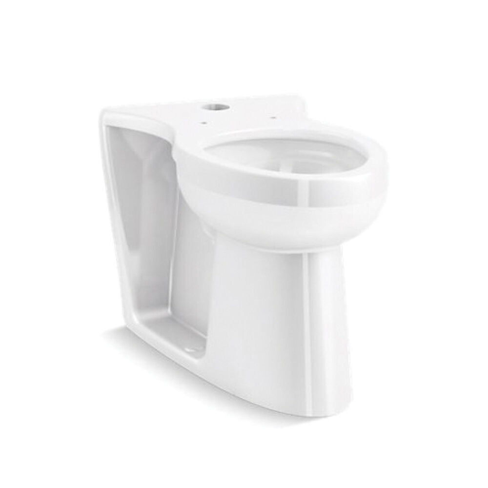 Kohler® 25042-SS-0 Modflex™ Adjust-a-Bowl™ Flushometer Bowl With Top Spud and Bracket, White, Elongated Shape