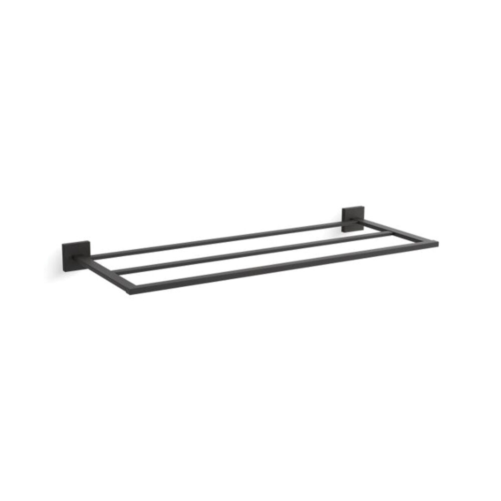 Kohler® 23299-BL Square Hotelier, 10-1/16" L x 26" W x 2" H, Matte Black