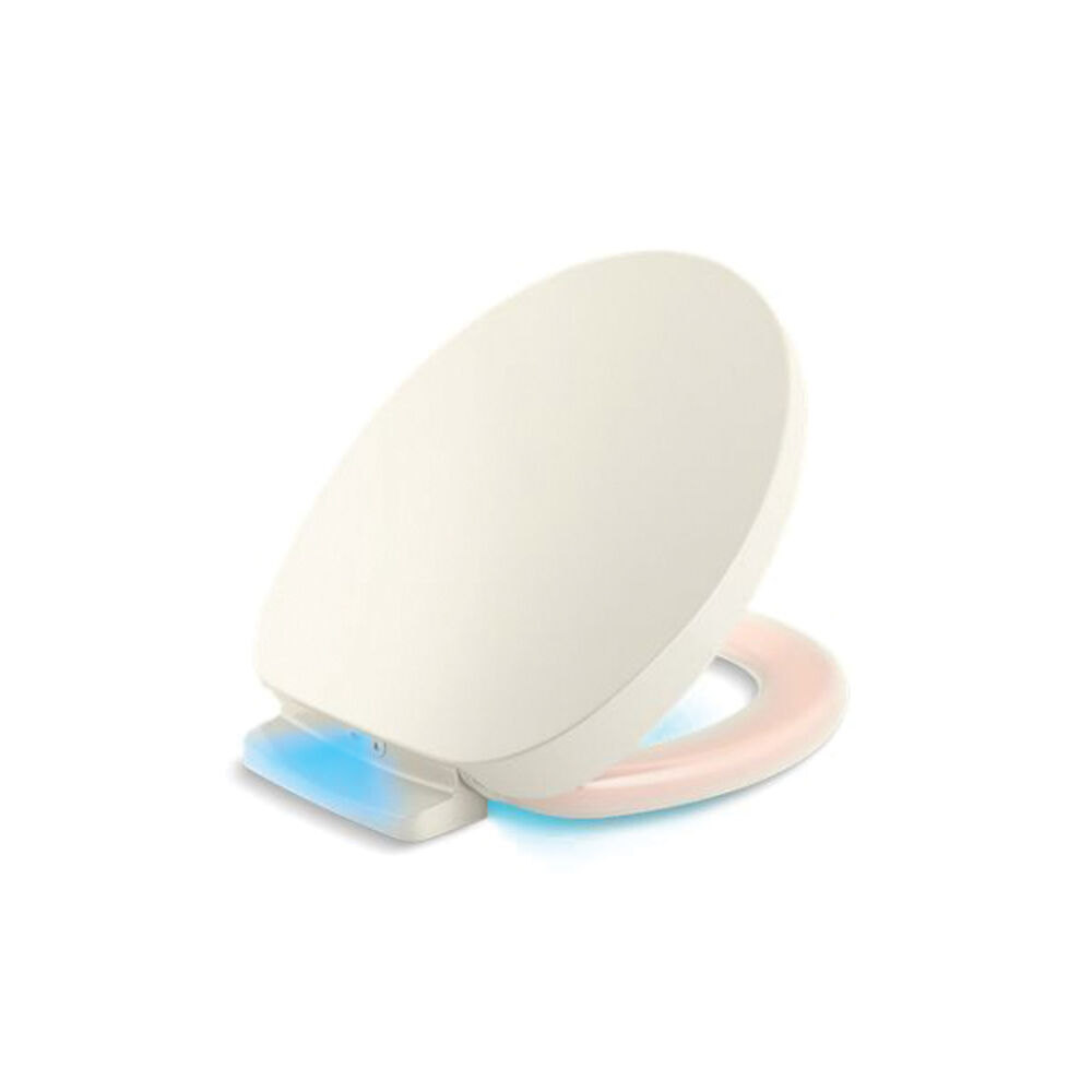 Kohler® 10515-96 PureWarmth® Heated Toilet Seat, Round Front Bowl, Closed Front, Plastic, Biscuit, Quick-Release™/Color Matched Hinge