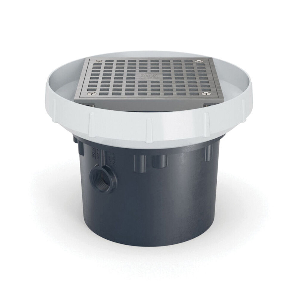 EZ-PV4-S6 Adjustable Floor Drain With EZ1™ Technology, Nickel Bronze Grid, PVC Drain