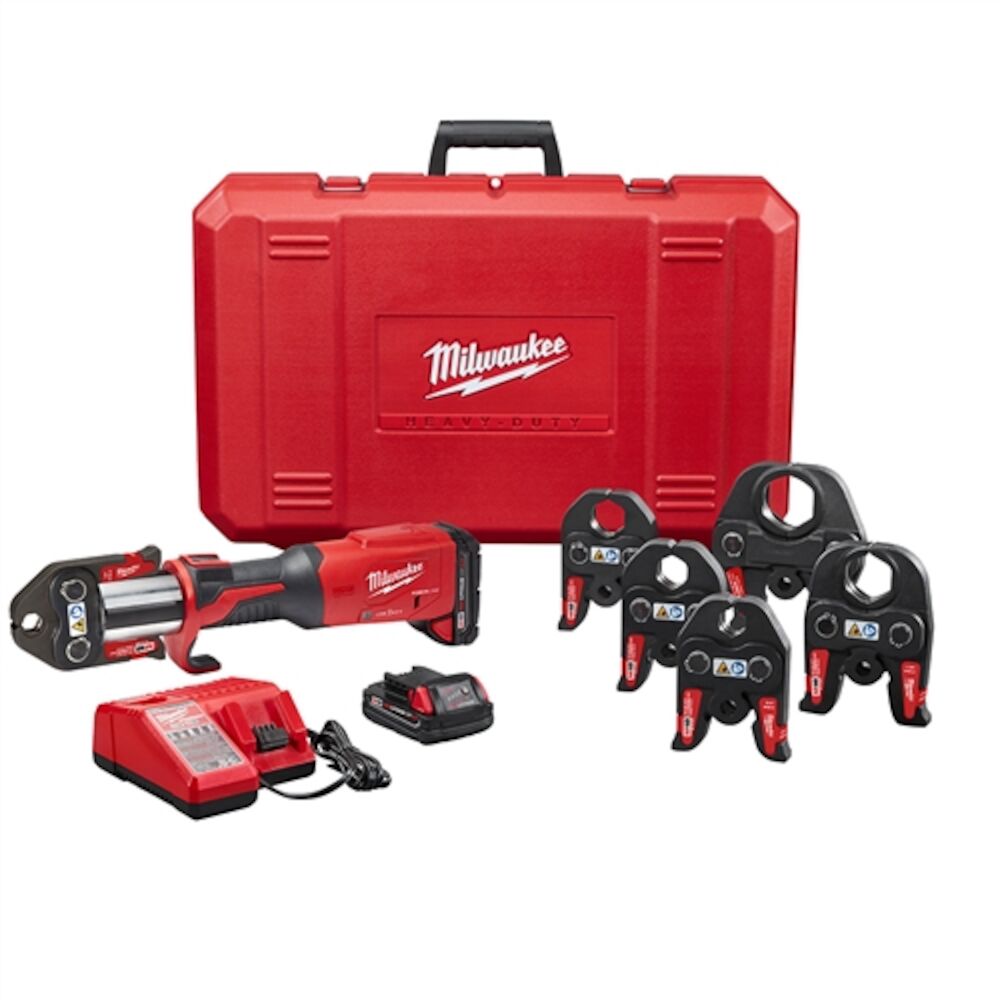 Milwaukee® Tool 2922-22 M18™ FORCE LOGIC™ Press Tool With ONE-KEY™ 1/2 to 2" CTS Jaws, 1/2 to 4" Capacity, 18 V, M18™ REDLITHIUM™ CP2.0 Battery