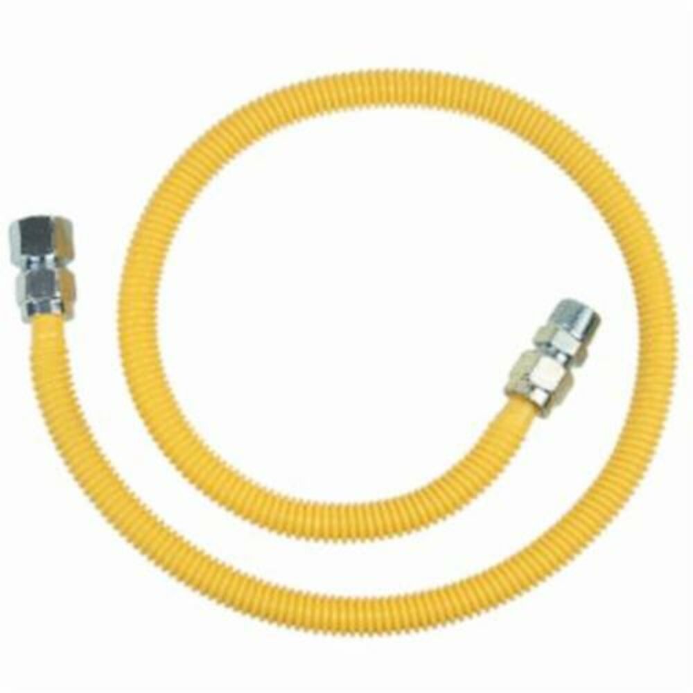 BrassCraft® ProCoat® CSSC21-48 Gas Connector, 3/4", FNPT StraightxMNPT Straight, 48" L, 304L Stainless Steel