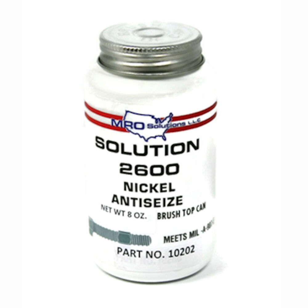 MRO Solutions 10202 Solution 2600 Nickel Anti-Seize, Brush Top Can, 8 oz, 12 per case