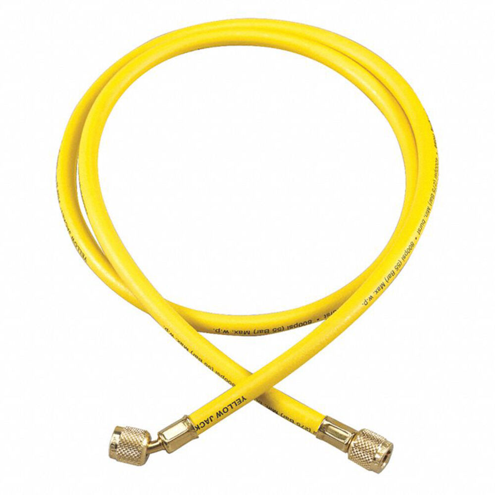 Yellow Jacket® PLUS II™ 21060 Standard Charging/Vacuum Manifold Hose, 1/4 in, Yellow, 60" L
