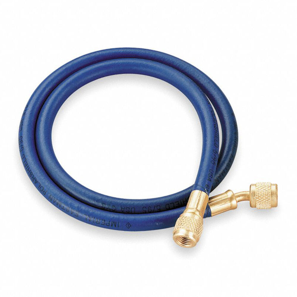 Yellow Jacket® PLUS II™ 21260 Standard Low Side Manifold Hose, 1/4 in, Blue, 60" L