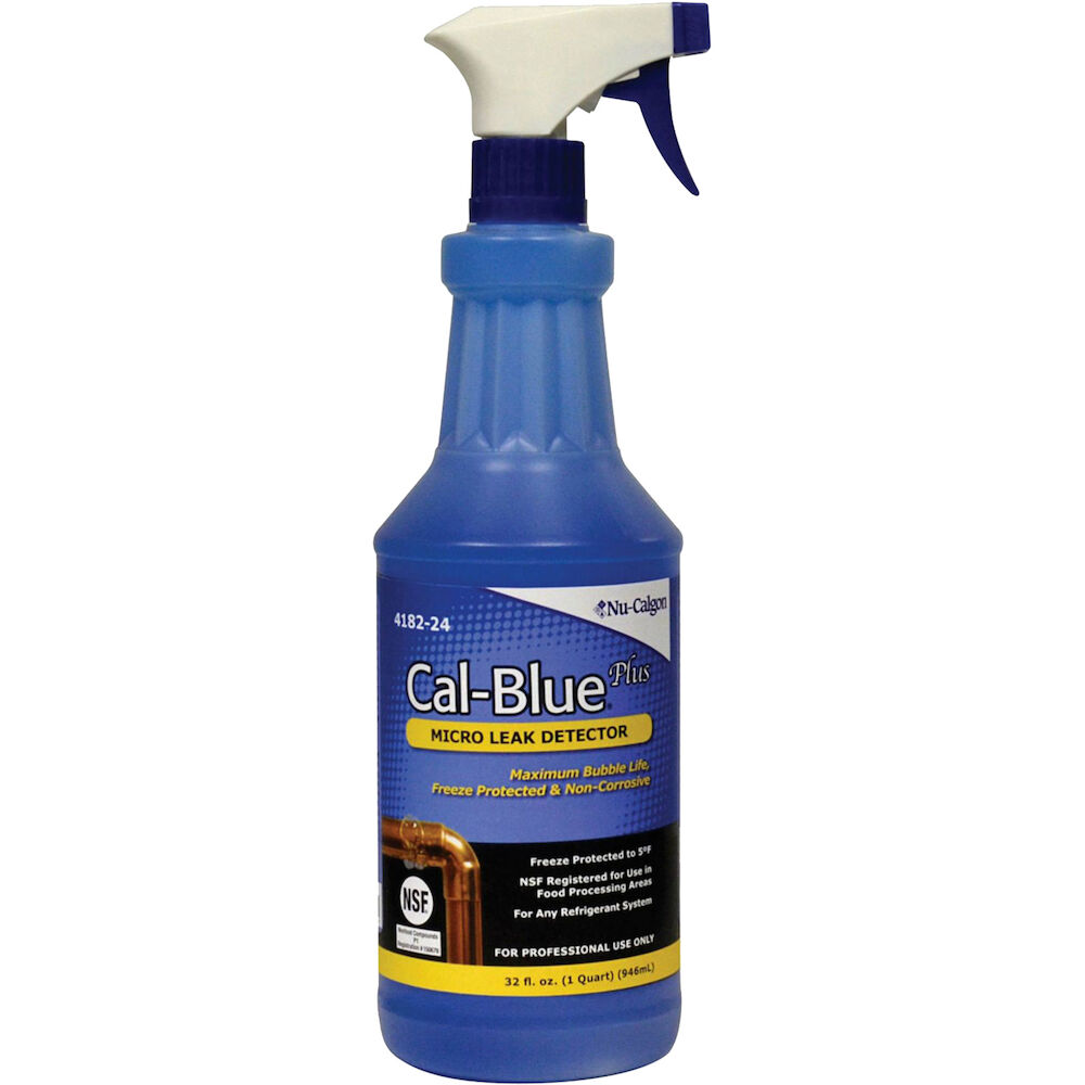 Nu-Calgon Cal-Blue® Plus 4182-24 Gas Leak Detector, 1 qt Bottle, Liquid, Blue, Neutral