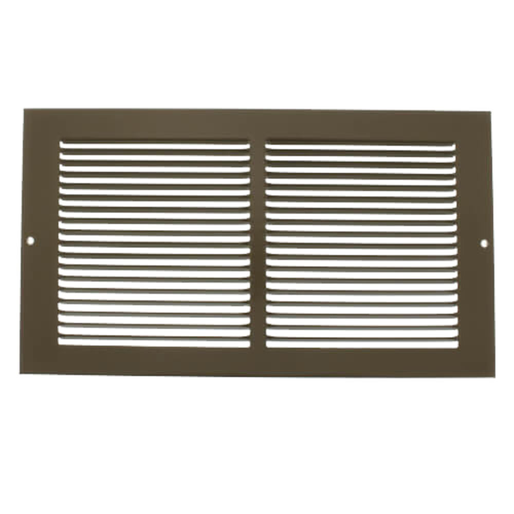 Hart & Cooley® 657 14x6 GS 1-Piece Baseboard Return Grille, 14" Wx6" H, 160 to 370 cfm, Steel, Golden Sand Enamel, Domestic