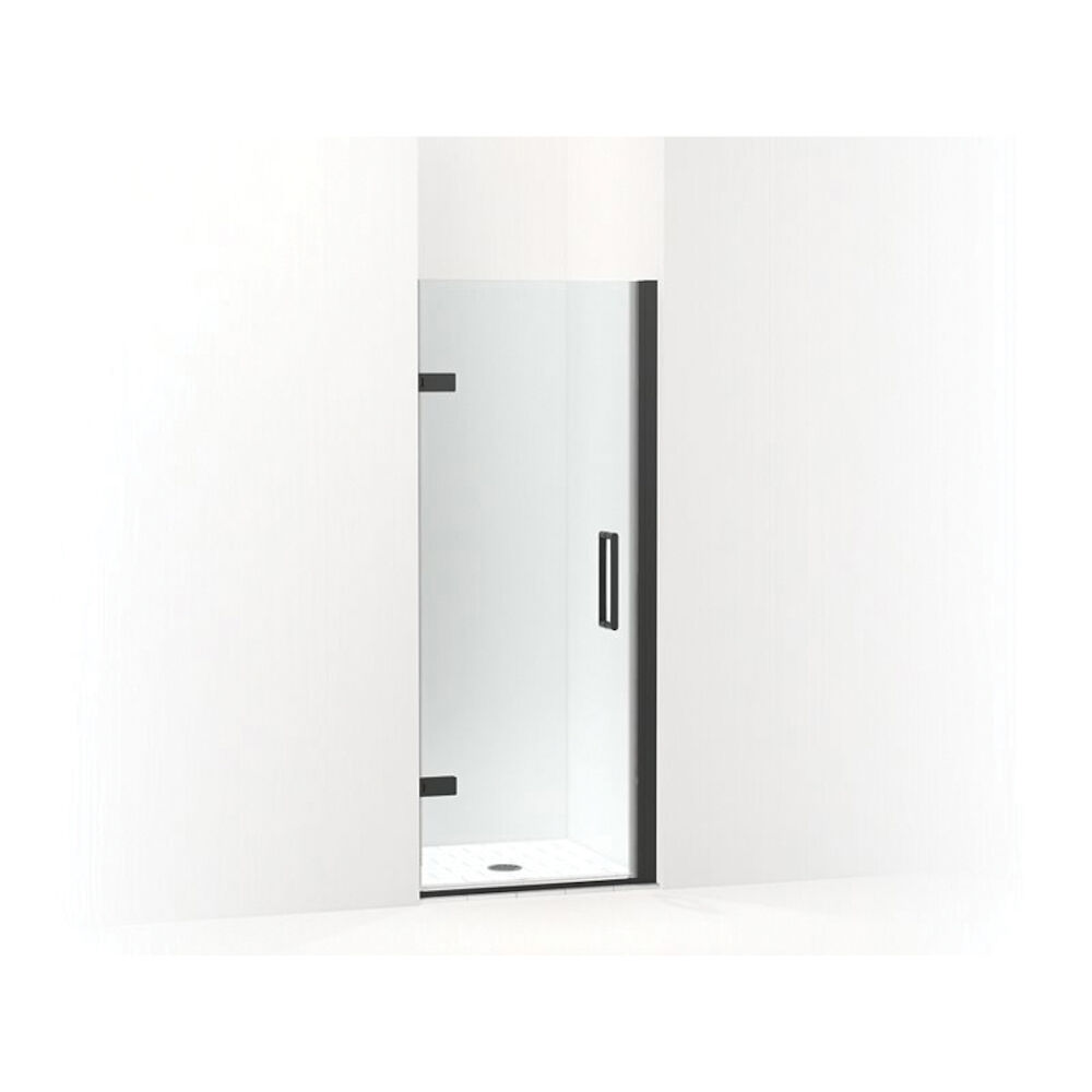 Kohler® 27576-10L-BL Pivot Shower Door, Crystal Clear Tempered Glass, Frameless Matte Black Frame