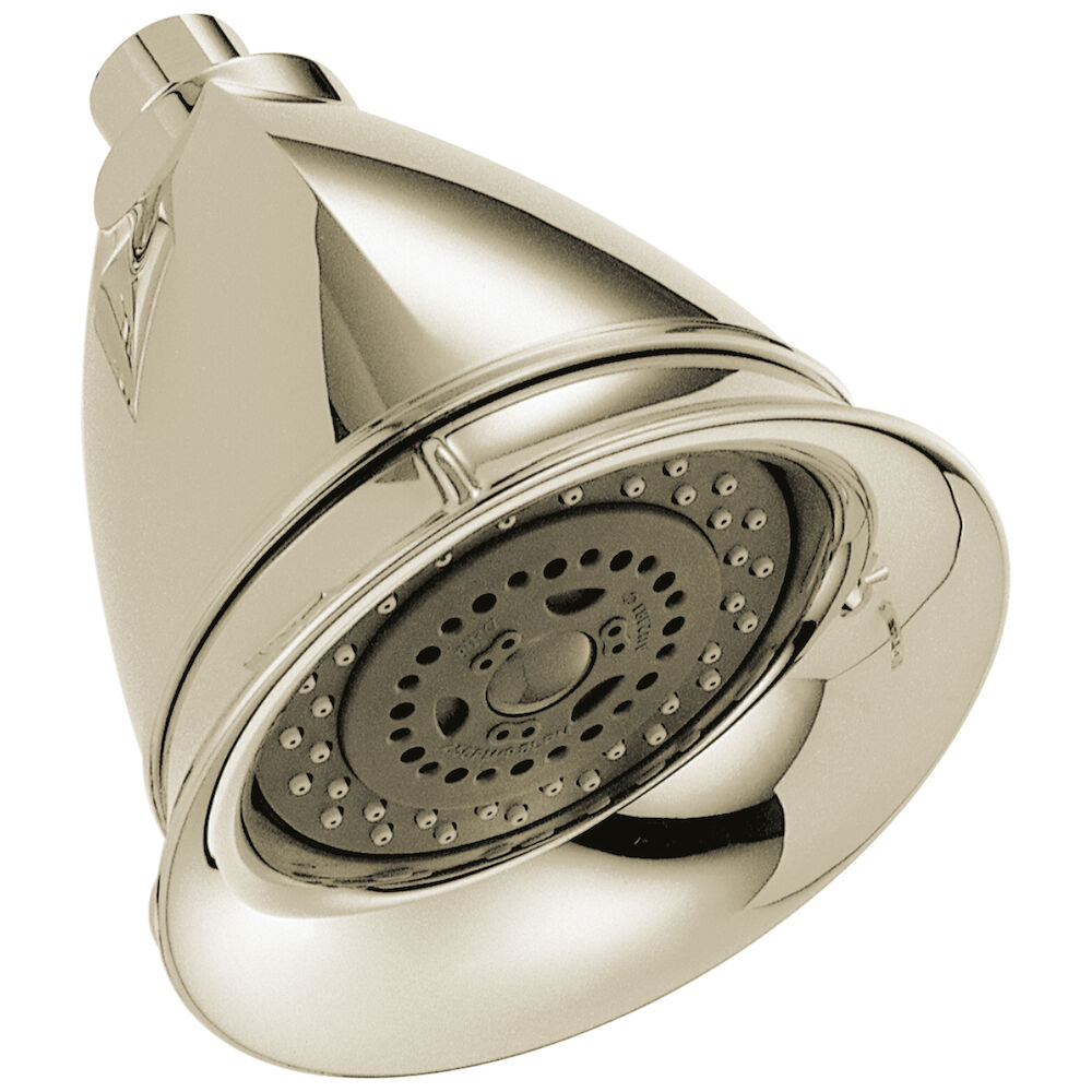 Brizo Essential™ Shower 5" Classic Round H2Okinetic® Multi-Function Wall Mount Showerhead, Polished Nickel