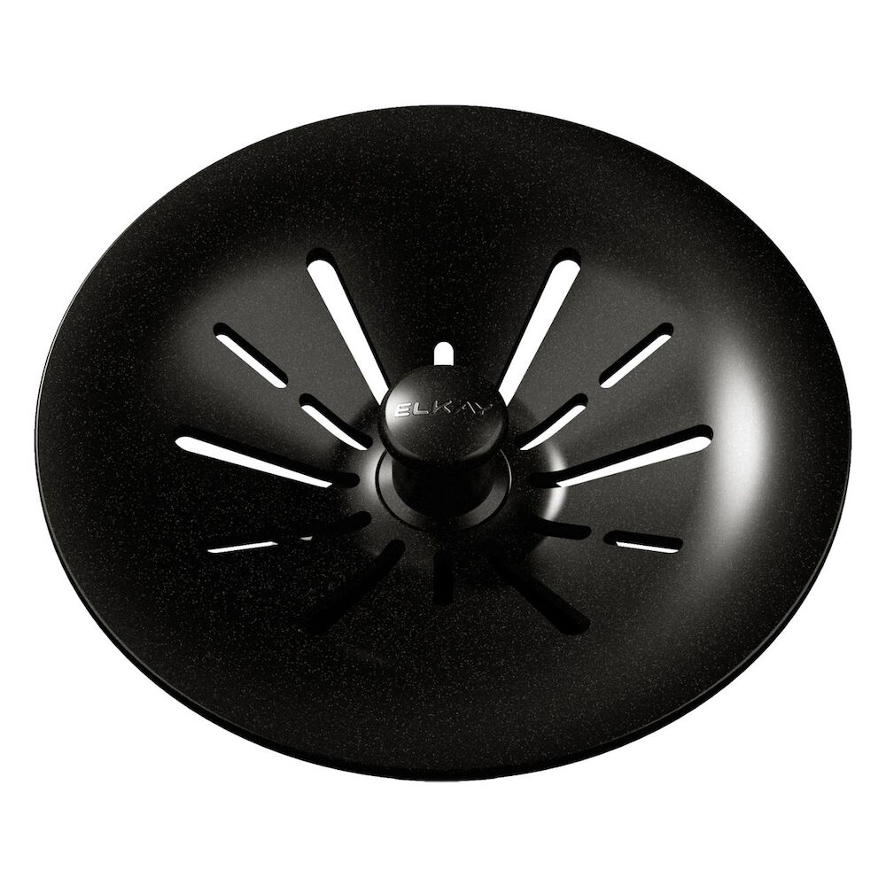 LKPDQSCA  3-1/2" Quartz Perfect Drain® Removable Basket Strainer w/ Stopper, Nominal, Rubber and Polymer, Caviar Finish