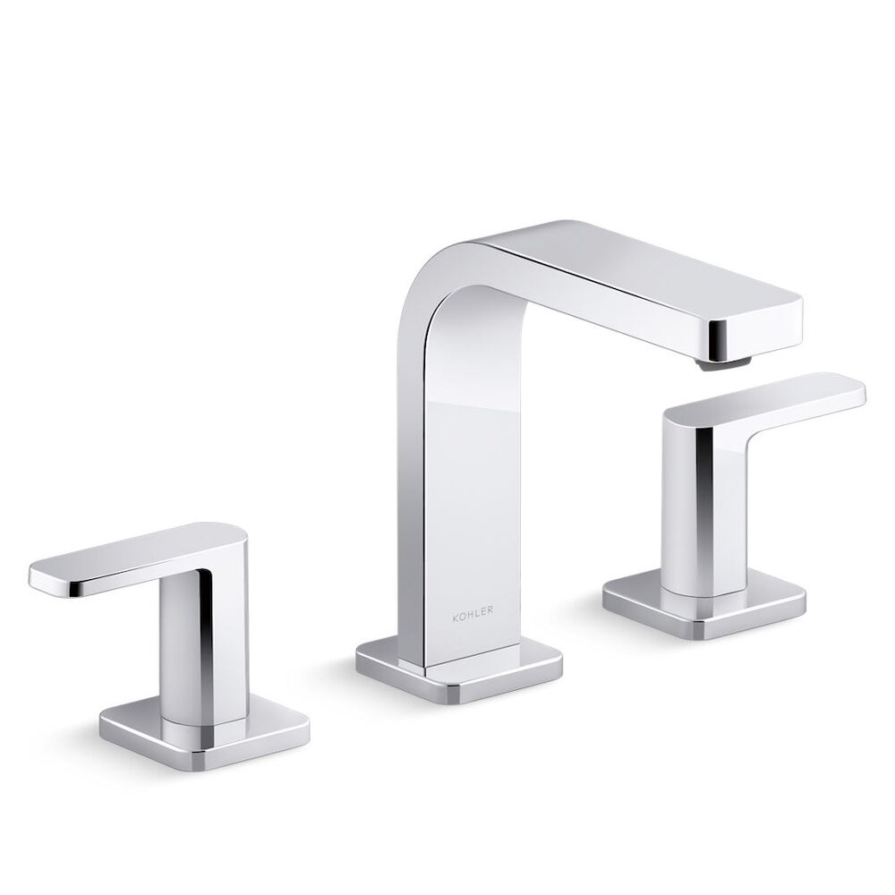 23484-4-CP K-23484-4 Parallel™ Widespread Bathroom Sink Faucet, Polished Chrome, Touch-Activated Drain