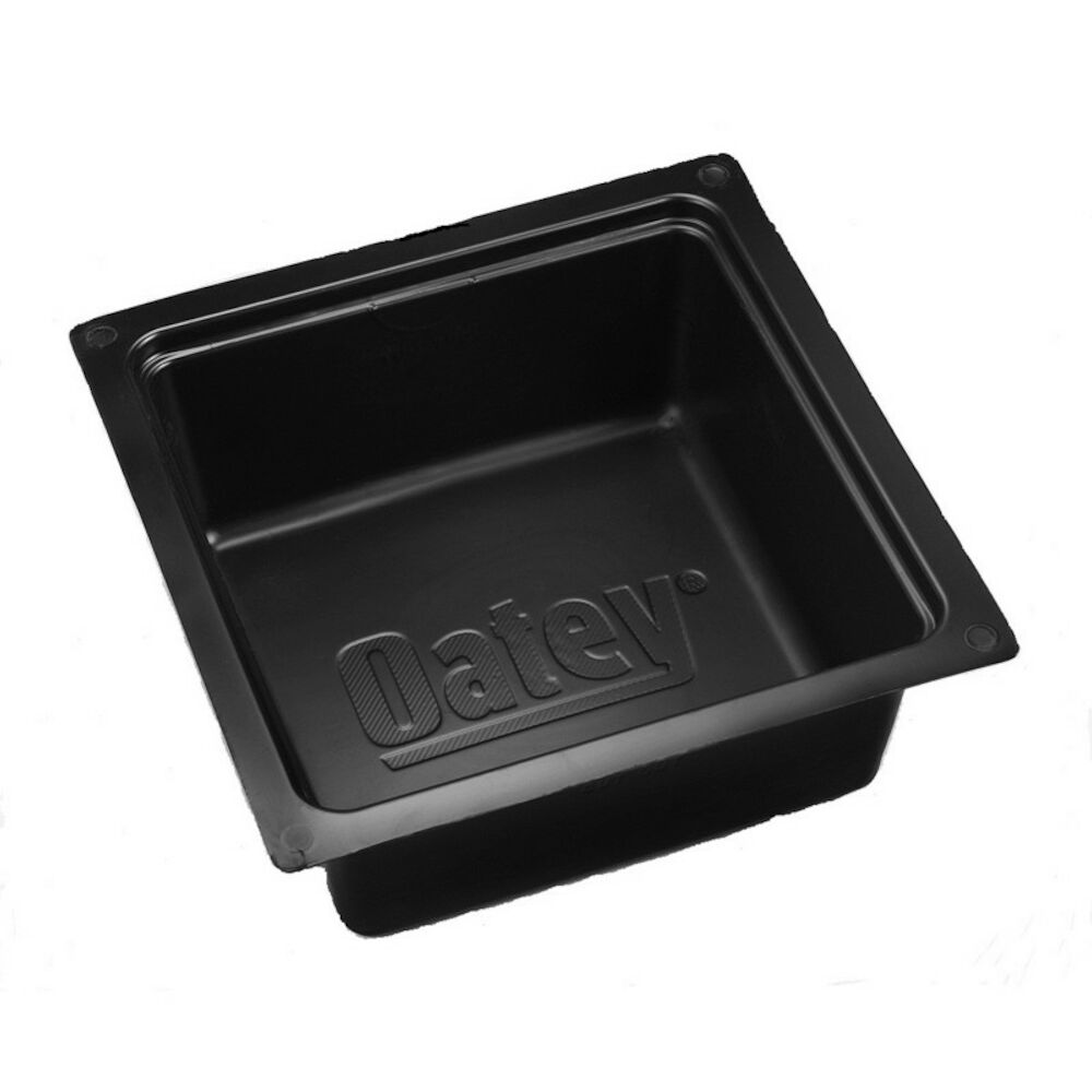 Oatey® 34080 Square Tub Box, 13" ID Top, 11-1/2" ID Bottom, Plastic, Black