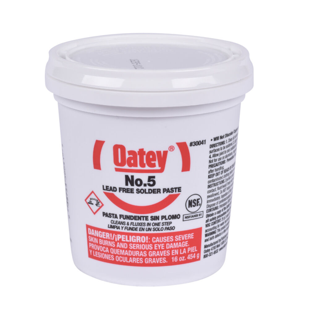Oatey® 30041 Pipe Flux, 16 oz, Pail, 29 g/L VOC, 20000 to 40000 cP, 3 to 4