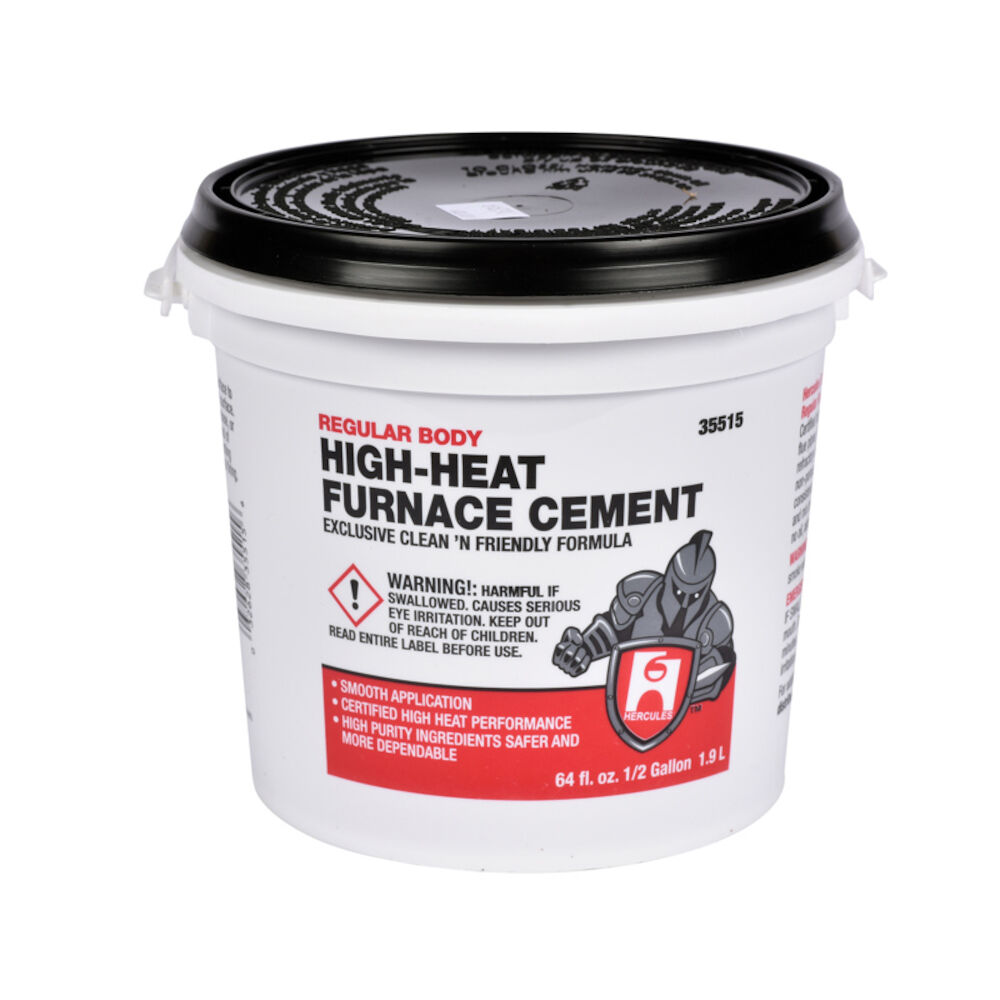 Hercules® 35515 High Heat Furnace Cement, 0.5 gal Bucket, Paste, Tan, 1.95