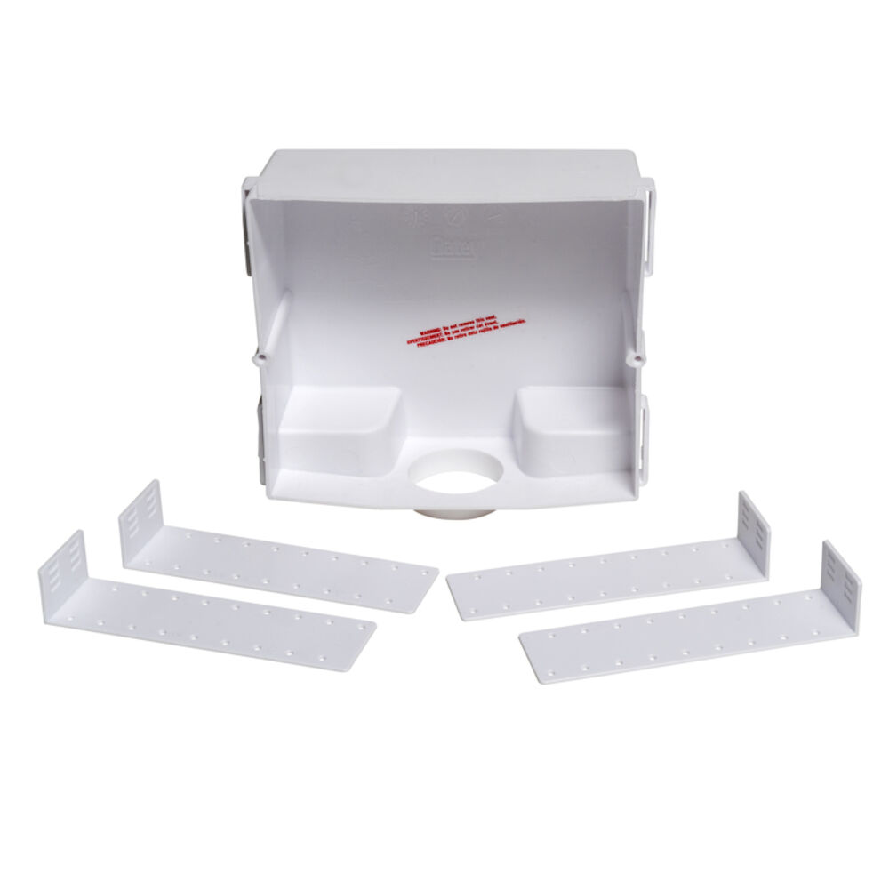 Oatey® Sure-Vent® 39010 Wall Box With Metal Grille Faceplate, 8.925" Lx8" H, High Impact Polystyrene